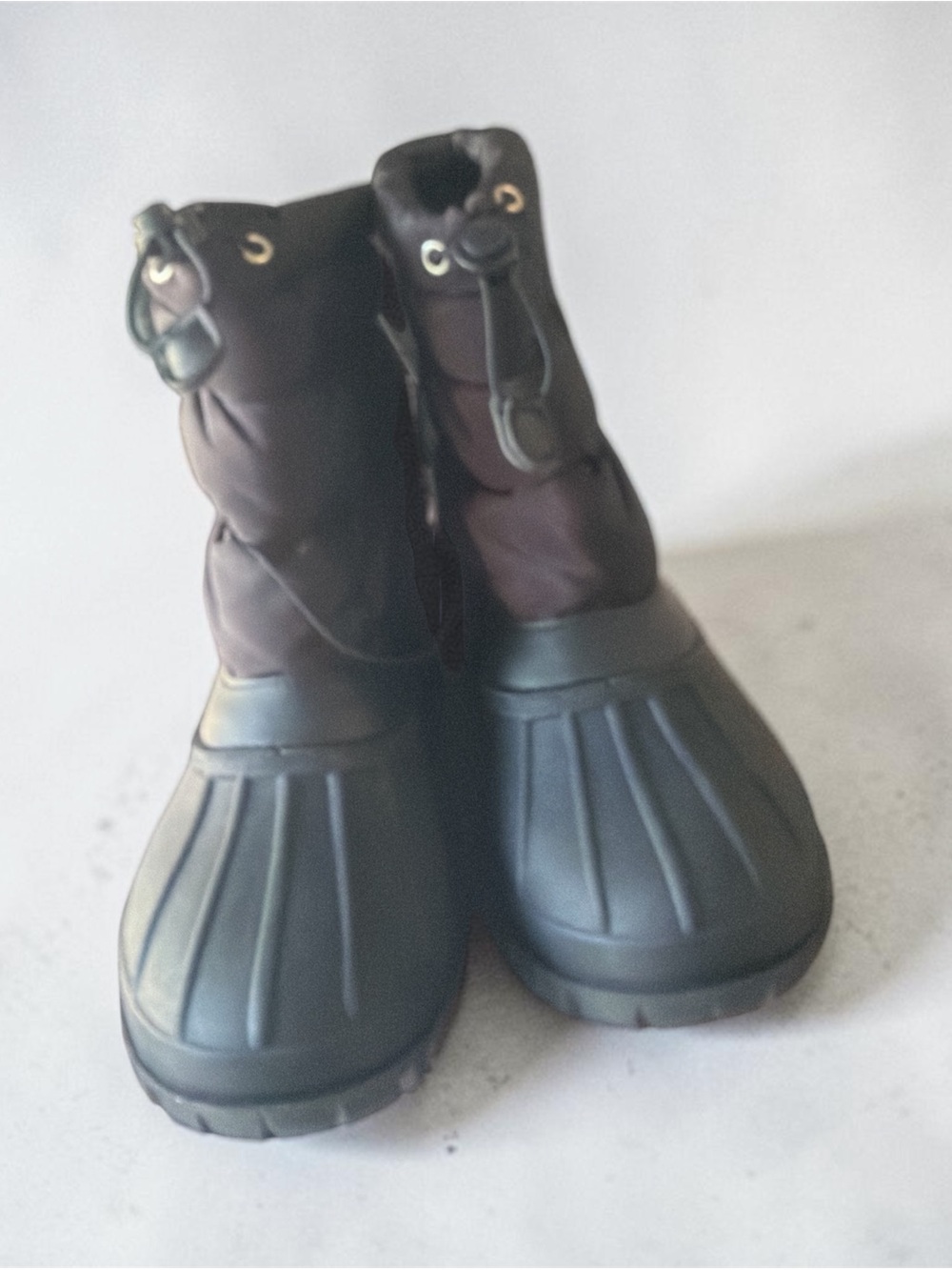 chooka Black and Brown Waterproof Duck Boots